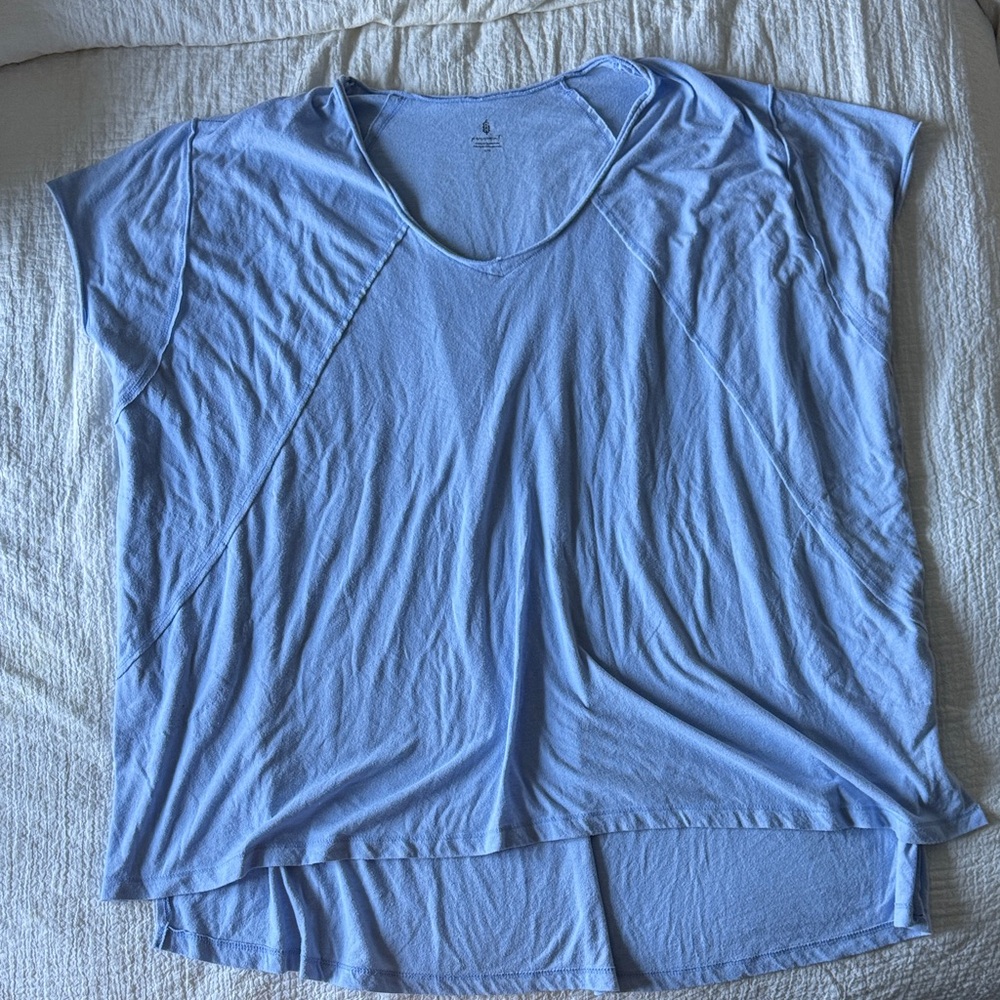 FP Movement by Free People Sky Blue Short Sleeve Top